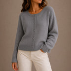 Charlotte | Women's Soft Knit Cardigan, Button-Up Long Sleeve Sweater | Everlasting Boutique