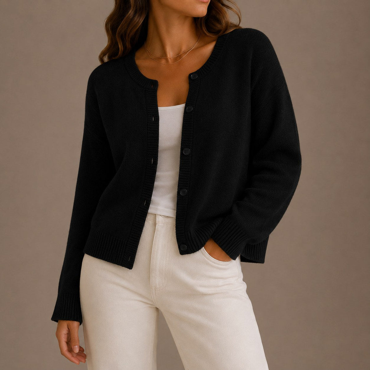 Charlotte | Women's Soft Knit Cardigan, Button-Up Long Sleeve Sweater | Everlasting Boutique