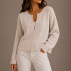 Charlotte | Women's Soft Knit Cardigan, Button-Up Long Sleeve Sweater | Everlasting Boutique