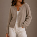 Charlotte | Women's Soft Knit Cardigan, Button-Up Long Sleeve Sweater | Everlasting Boutique