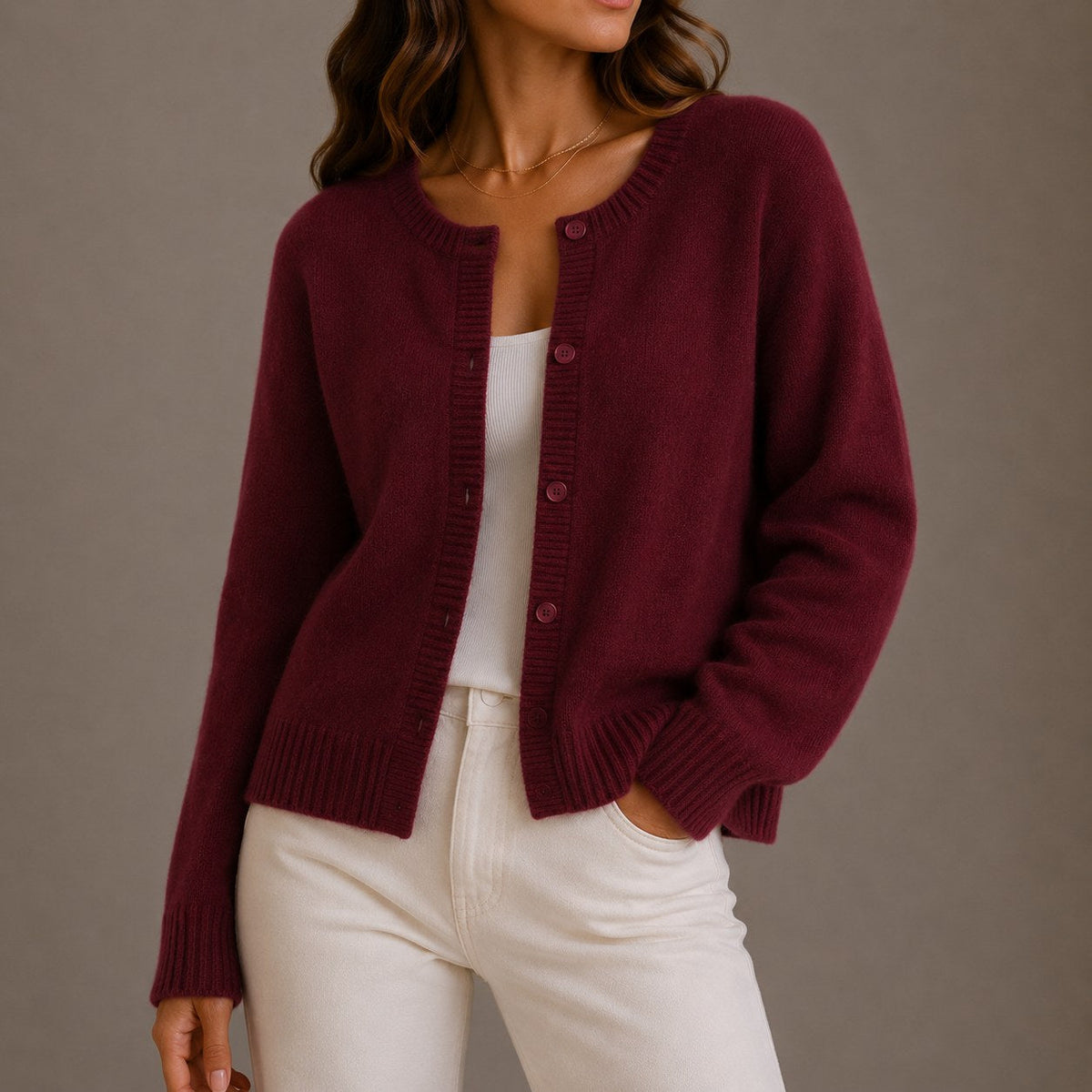 Charlotte | Women's Soft Knit Cardigan, Button-Up Long Sleeve Sweater | Everlasting Boutique