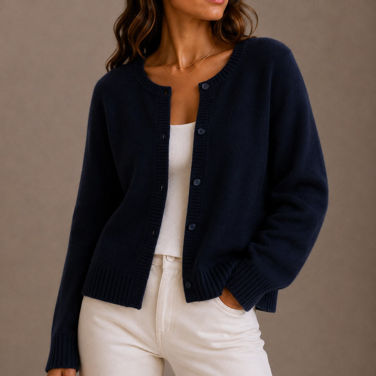 Charlotte | Women's Soft Knit Cardigan, Button-Up Long Sleeve Sweater | Everlasting Boutique