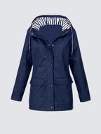 Christine | Women's Waterproof Lightweight Windbreaker Jacket, Water-Resistant Outdoor Jacket | Everlasting Boutique | Black