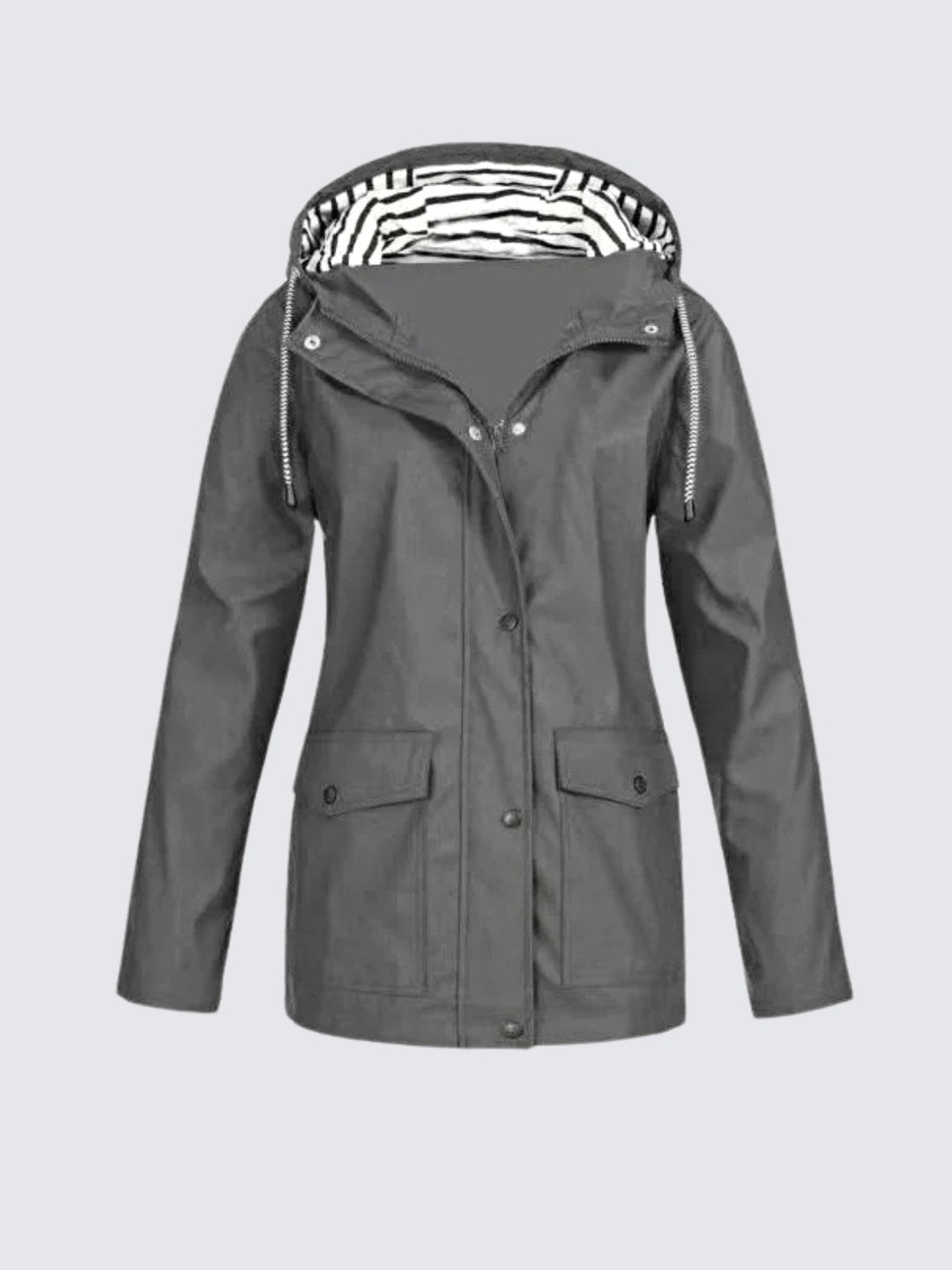 Christine | Women's Waterproof Lightweight Windbreaker Jacket, Water-Resistant Outdoor Jacket | Everlasting Boutique | White