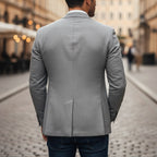 Christoph | Men's Slim Fit Single-Button Blazer, Elegant Blazer | Everlasting Boutique | Grey