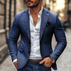 Christoph | Men's Slim Fit Single-Button Blazer, Elegant Blazer | Everlasting Boutique | Grey