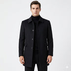 Christopher | Men's Classic Wool Overcoat, Tailored Formal Coat | Everlasting Boutique