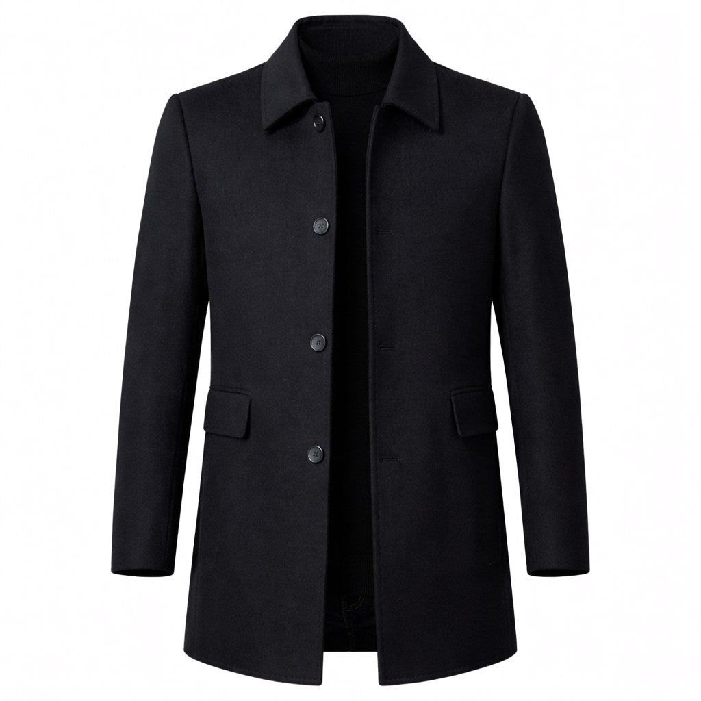 Christopher | Men's Classic Wool Overcoat, Tailored Formal Coat | Everlasting Boutique