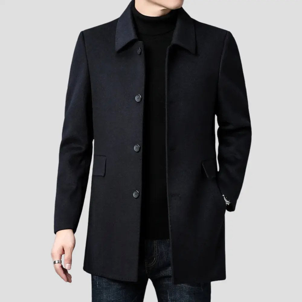 Christopher | Men's Classic Wool Overcoat, Tailored Formal Coat | Everlasting Boutique