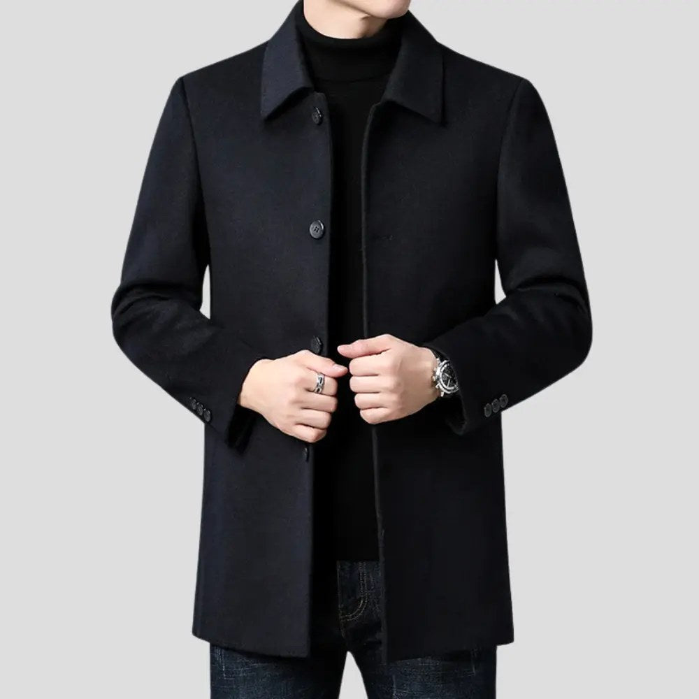 Christopher | Men's Classic Wool Overcoat, Tailored Formal Coat | Everlasting Boutique
