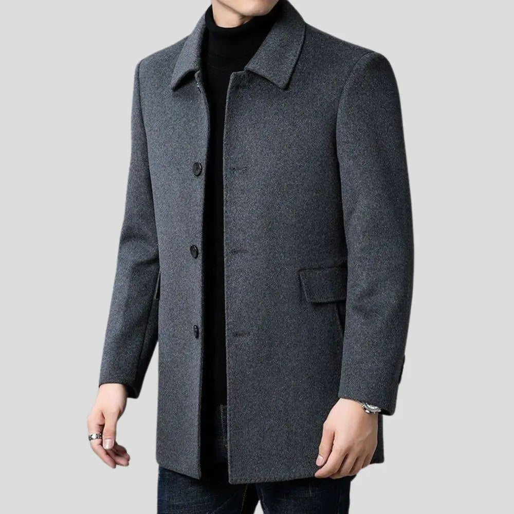 Christopher | Men's Classic Wool Overcoat, Tailored Formal Coat | Everlasting Boutique
