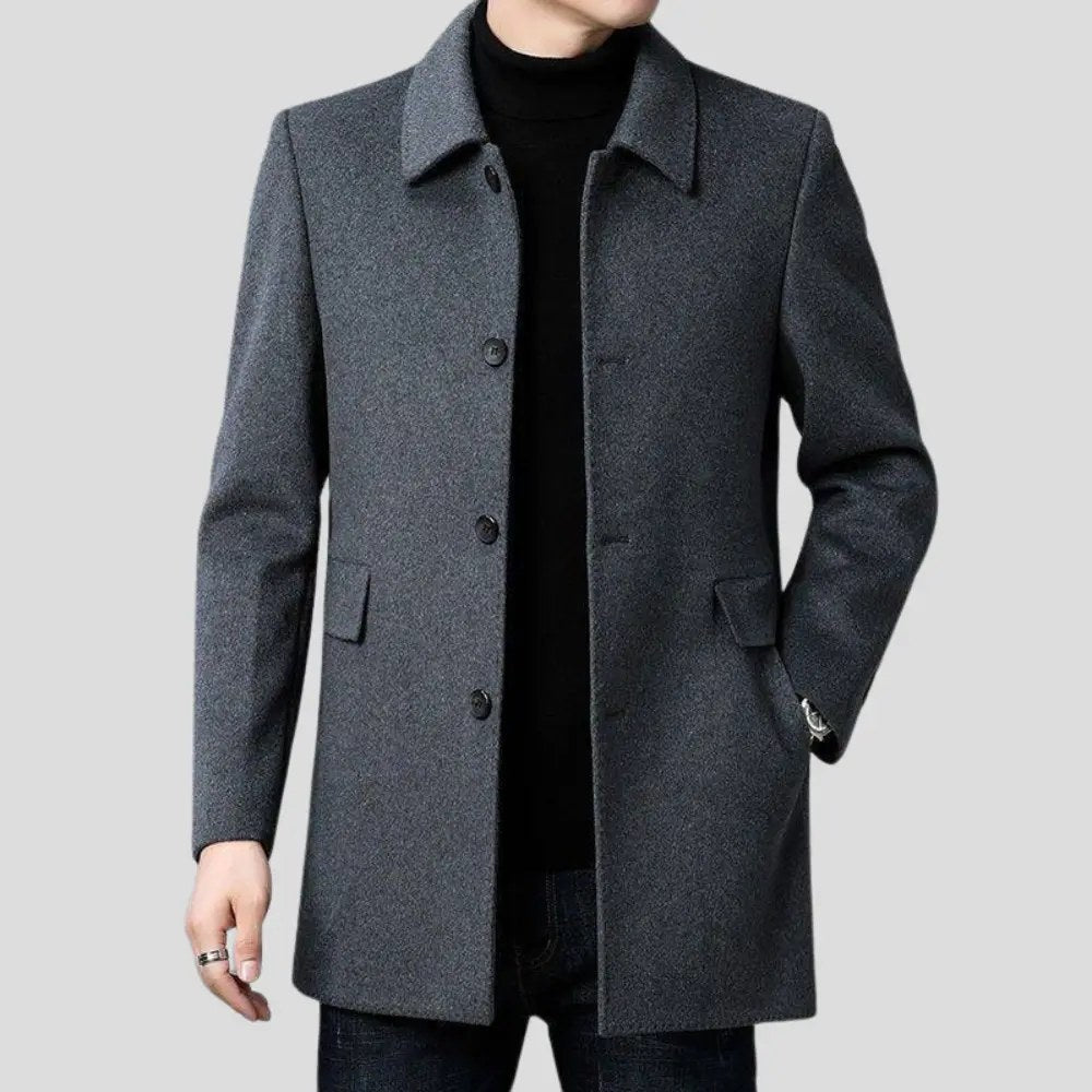 Christopher | Men's Classic Wool Overcoat, Tailored Formal Coat | Everlasting Boutique