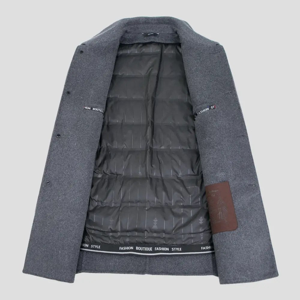 Christopher | Men's Classic Wool Overcoat, Tailored Formal Coat | Everlasting Boutique
