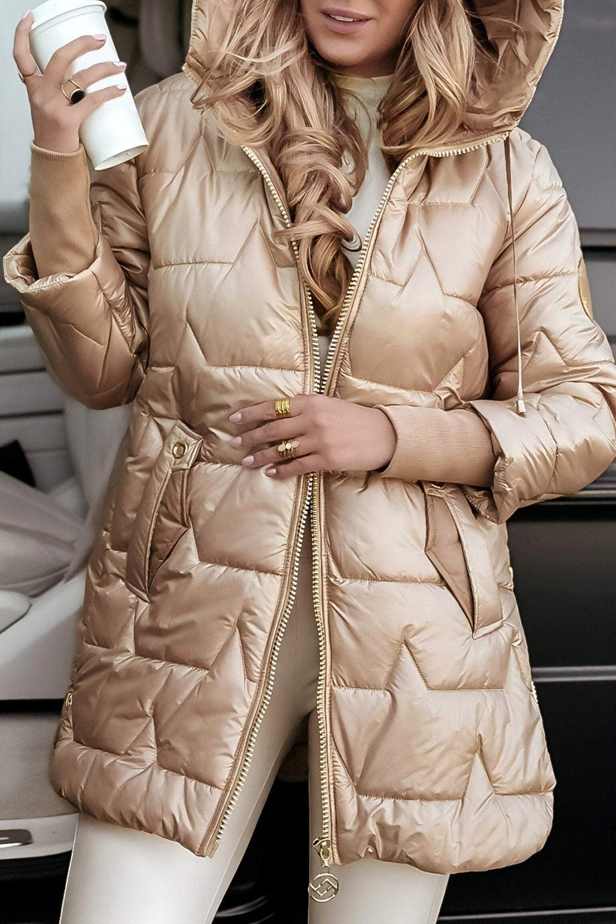 Clara | Elegant Transitional Coat with Classic Cut, Timeless Autumn Coat | Everlasting Boutique | Grey