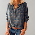 Clara | Women's Bohemian Print Blouse, Fluid Cut Shirt | Everlasting Boutique