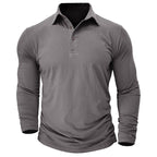Claus | Men's Long-Sleeve Polo Shirt, Modern Polo Shirt | Everlasting Boutique | Military Green