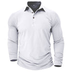 Claus | Men's Long-Sleeve Polo Shirt, Modern Polo Shirt | Everlasting Boutique | Military Green