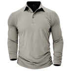 Claus | Men's Long-Sleeve Polo Shirt, Modern Polo Shirt | Everlasting Boutique | Military Green