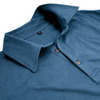 Claus | Men's Long-Sleeve Polo Shirt, Modern Polo Shirt | Everlasting Boutique | Black