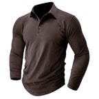 Claus | Men's Long-Sleeve Polo Shirt, Modern Polo Shirt | Everlasting Boutique | Navy Blue