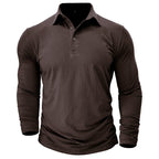 Claus | Men's Long-Sleeve Polo Shirt, Modern Polo Shirt | Everlasting Boutique | Navy Blue