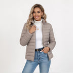 Clemence | Women's Lightweight Quilted Jacket, Slim-Fit Zip Jacket | Everlasting Boutique | Grey