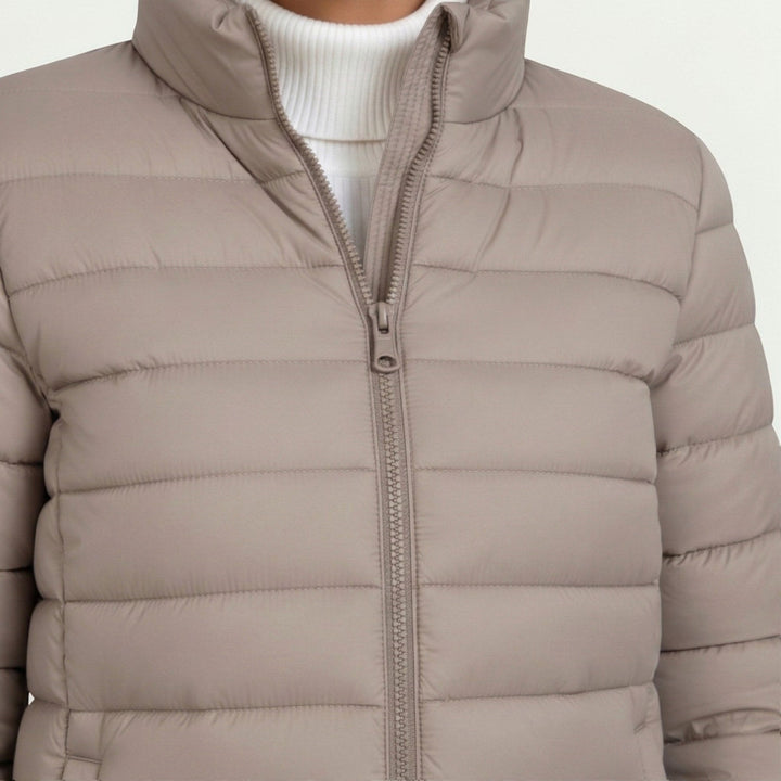 Clemence | Women's Lightweight Quilted Jacket, Slim-Fit Zip Jacket | Everlasting Boutique | Matcha colour