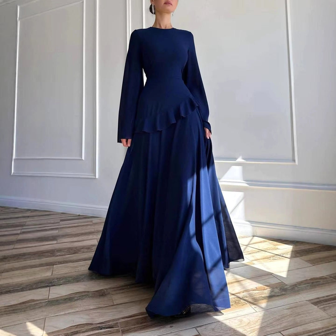 Colette | Women's Tiered Maxi Dress with Bell Sleeves, Formal Wedding Guest Dress | Everlasting Boutique