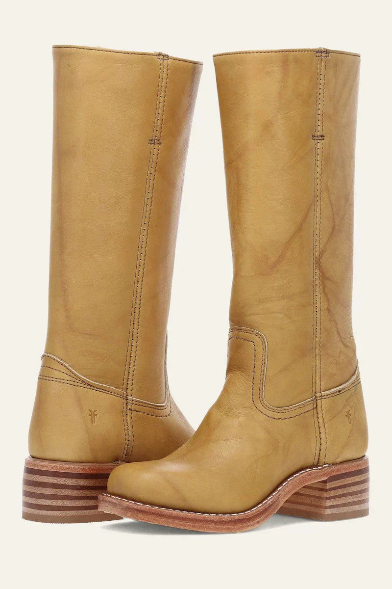 Colette | Women's Western Leather Cowboy Boots, Autumn Walking Boots | Everlasting Boutique | Light brown