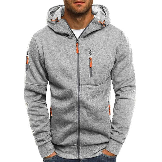 Connor | Men's Cotton Zip-Up Hoodie, Standard Fit Hooded Jumper | Everlasting Boutique