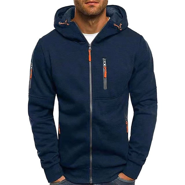 Connor | Men's Cotton Zip-Up Hoodie, Standard Fit Hooded Jumper | Everlasting Boutique