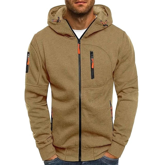 Connor | Men's Cotton Zip-Up Hoodie, Standard Fit Hooded Jumper | Everlasting Boutique