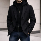 Connor | Men's Tailored Double-Layer Coat, Structured Wool-Blend Coat | Everlasting Boutique | Camel
