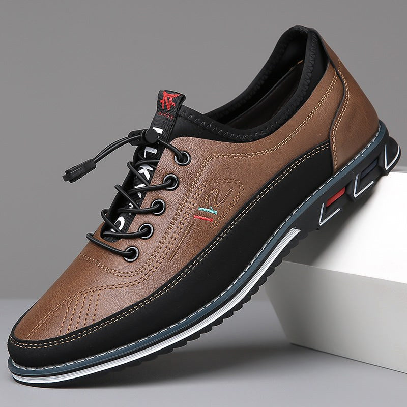Conrad | Men's Leather Lace-Up Shoes in Cognac, Structured Oxford Shoes | Everlasting Boutique | Brown