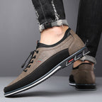 Conrad | Men's Leather Lace-Up Shoes in Cognac, Structured Oxford Shoes | Everlasting Boutique | Caramel
