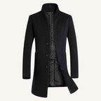 Cooper | Men's Wool Blend Single Breasted Trench Coat, Tailored Autumn Coat | Everlasting Boutique
