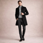Cooper | Men's Wool Blend Single Breasted Trench Coat, Tailored Autumn Coat | Everlasting Boutique