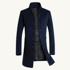 Cooper | Men's Wool Blend Single Breasted Trench Coat, Tailored Autumn Coat | Everlasting Boutique