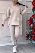Daisy | Women's Oversized Sweatshirt with Slits and Leggings Set, Two-Piece Lounge Set | Everlasting Boutique