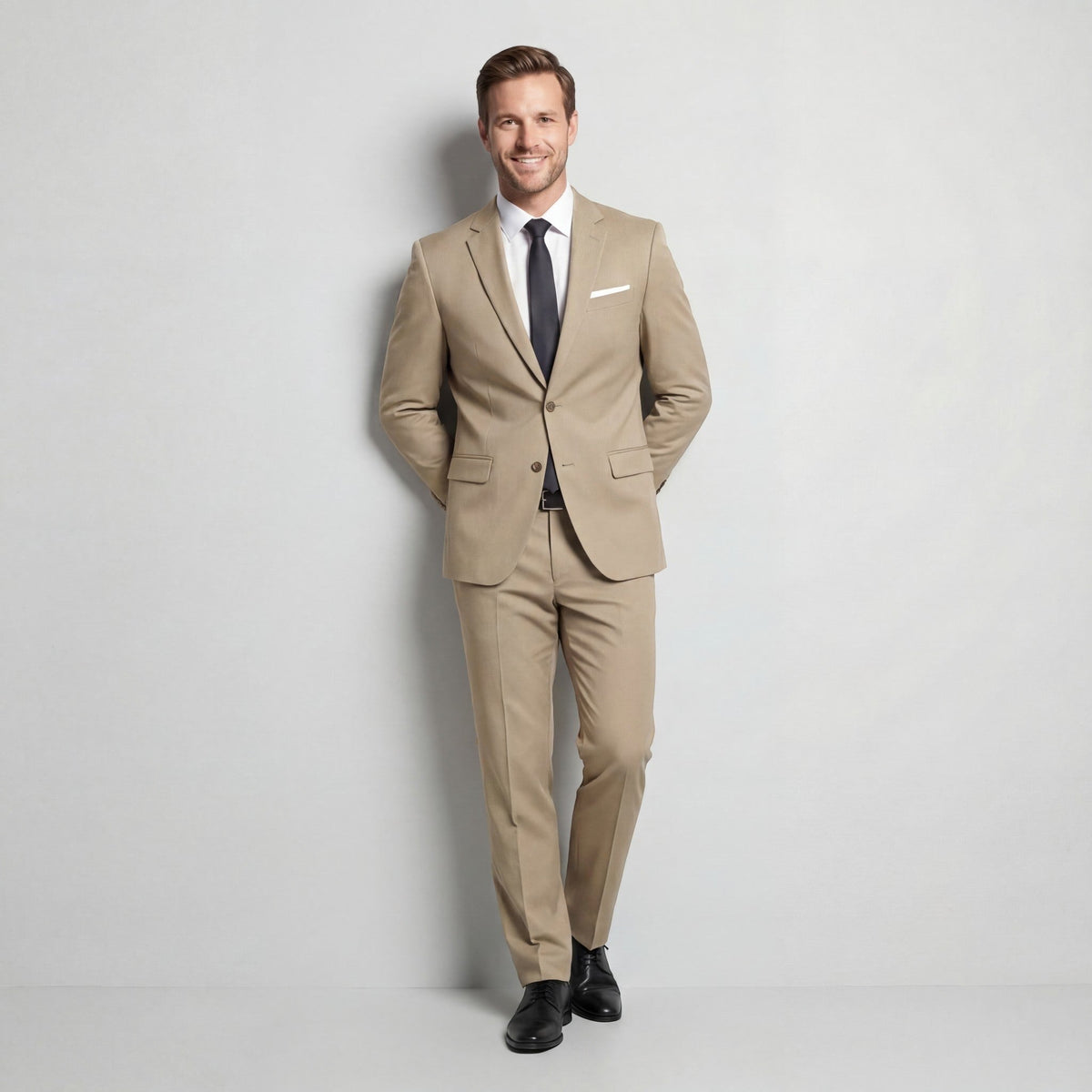 Damian | Men's Structured Wool-Blend Suit – Elegant Two-Piece Set | Everlasting Boutique