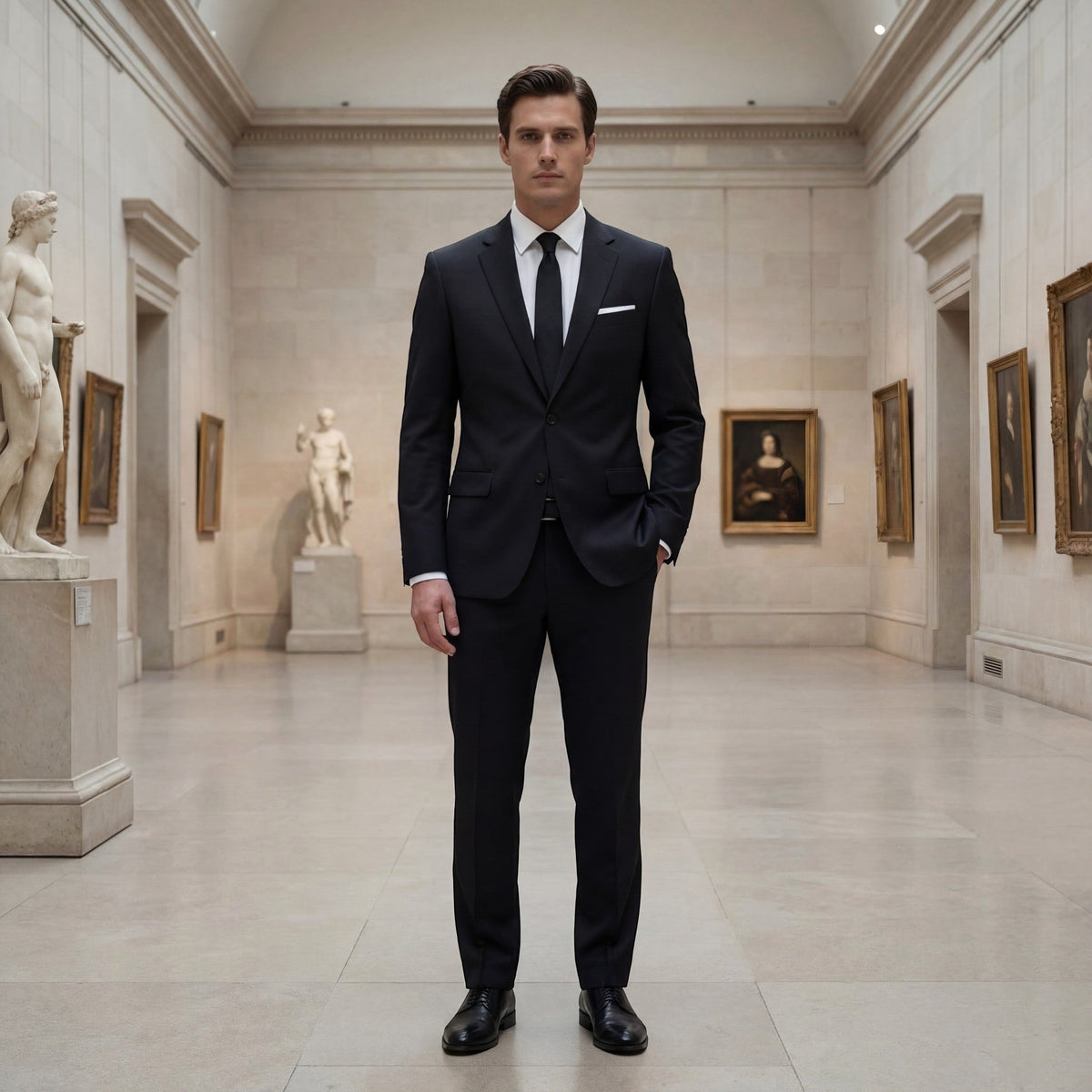 Damian | Men's Structured Wool-Blend Suit – Elegant Two-Piece Set | Everlasting Boutique