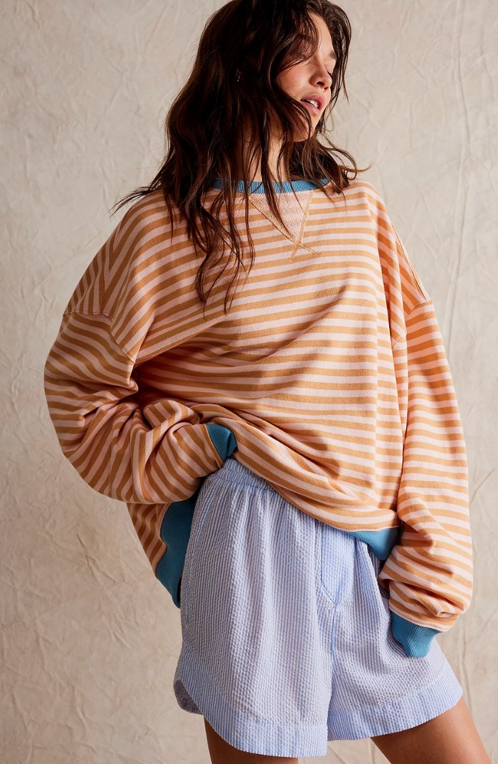 Darcy | Women's Striped Oversized Jumper, Relaxed Fit Knit Top | Everlasting Boutique