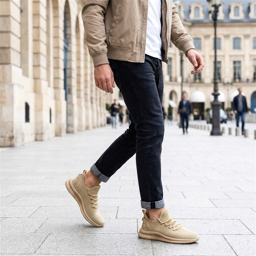 David | Lightweight Men's Sneakers with Mesh Structure – Sporty Everyday Trainers | Everlasting Boutique