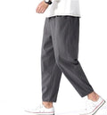 Declan | Men's Cropped Trousers with Drawstring Waist, Relaxed-Fit Casual Trousers | Everlasting Boutique