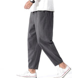 Declan | Men's Cropped Trousers with Drawstring Waist, Relaxed-Fit Casual Trousers | Everlasting Boutique