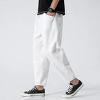 Declan | Men's Cropped Trousers with Drawstring Waist, Relaxed-Fit Casual Trousers | Everlasting Boutique