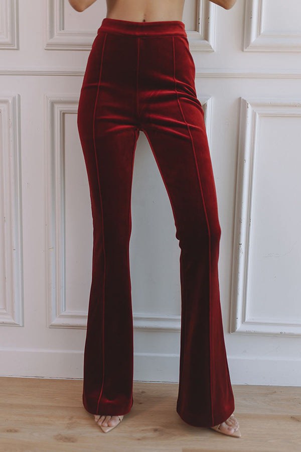 Delphine | Women's Single-Button Blazer Flare Trouser Set, Contrast Lapel Two-Piece Suit | Everlasting Boutique