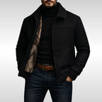 Derek | Men's Fleece Jacket, Lightweight Everyday Jacket | Everlasting Boutique | Black