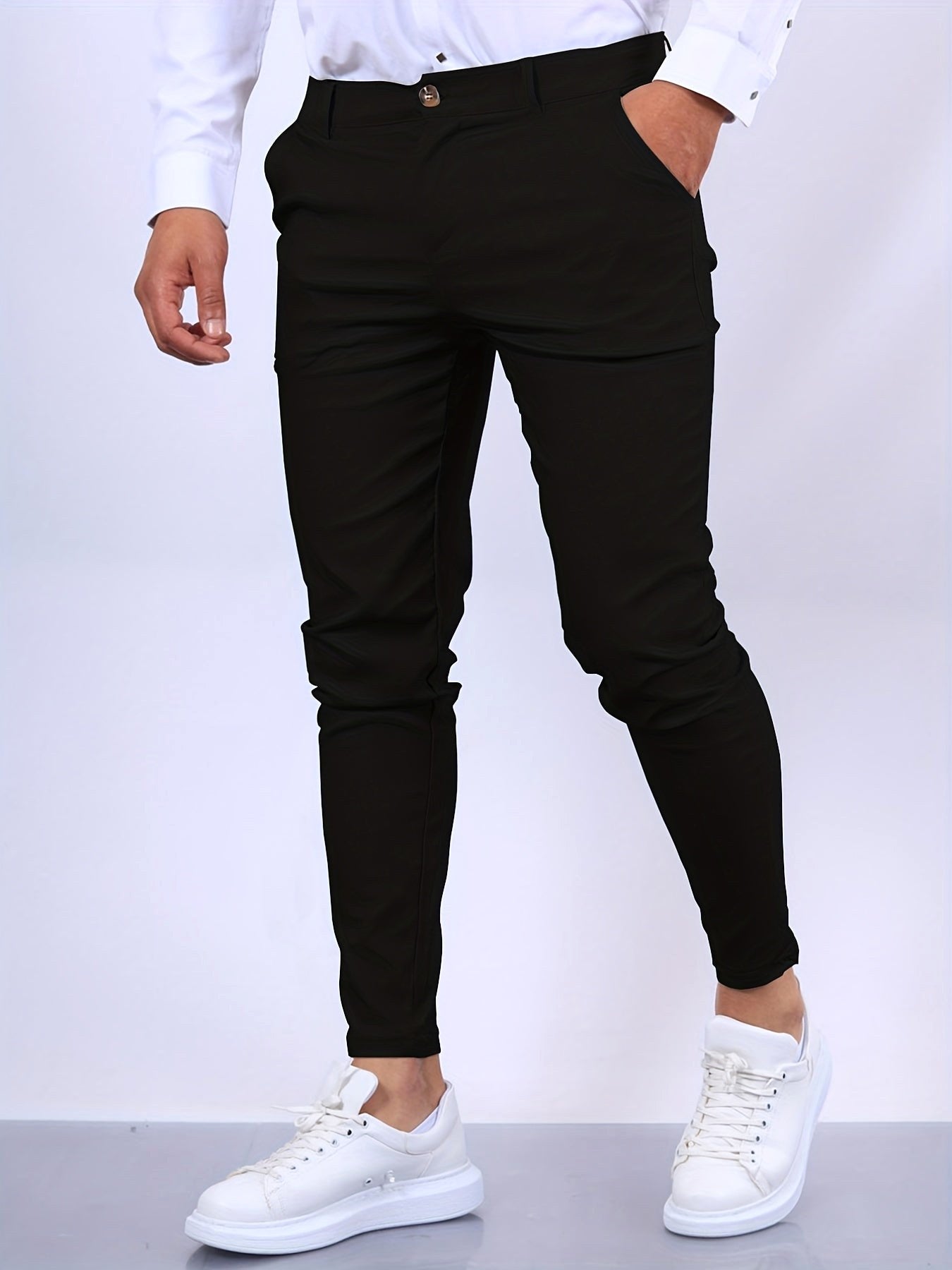 Desmond | Men's Skinny-Fit Stretch Chinos, Contemporary Tapered Trousers | Everlasting Boutique