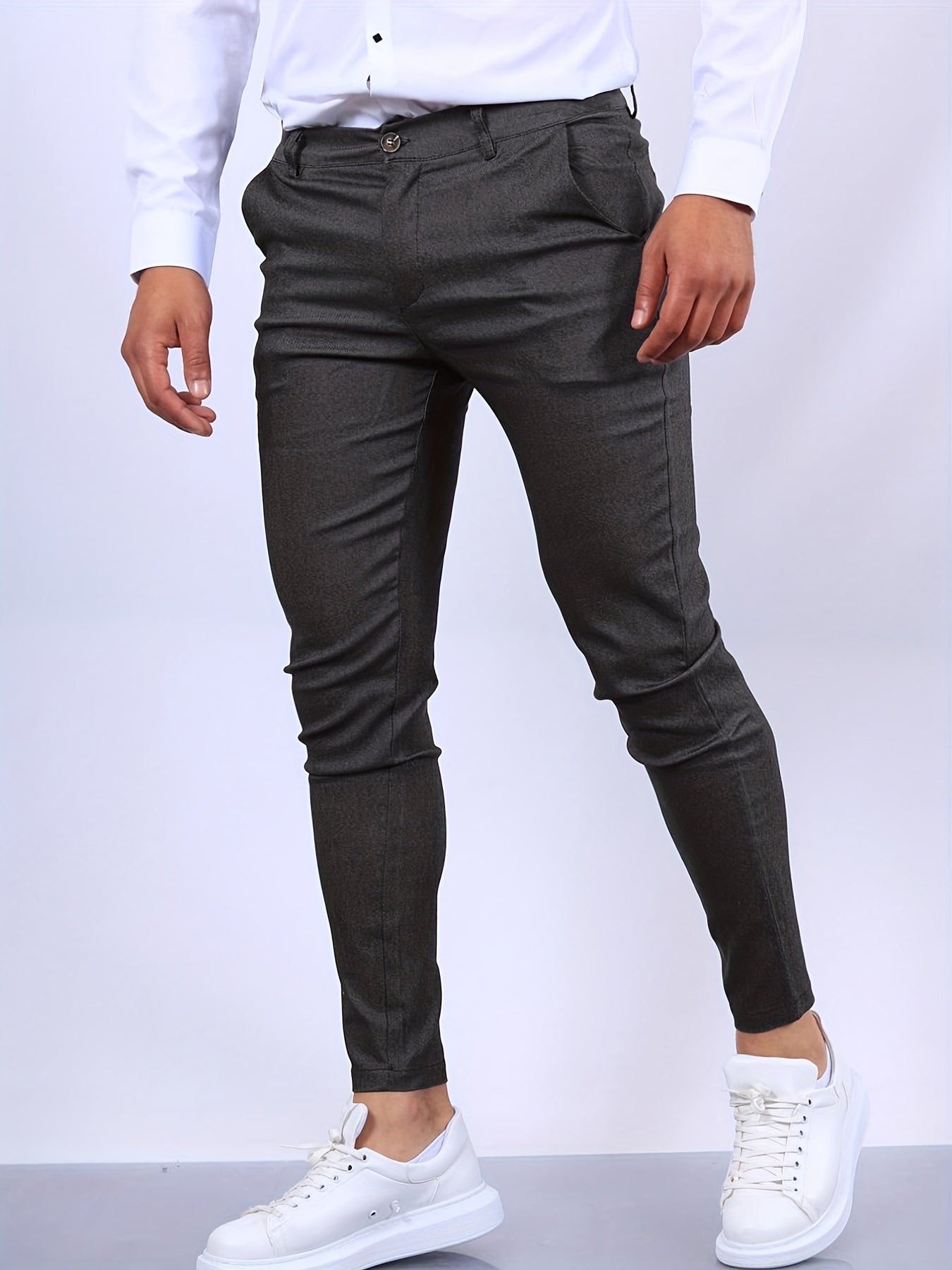Desmond | Men's Skinny-Fit Stretch Chinos, Contemporary Tapered Trousers | Everlasting Boutique